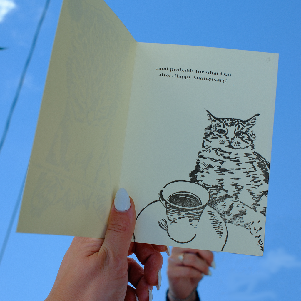 Cat Anniversary Card