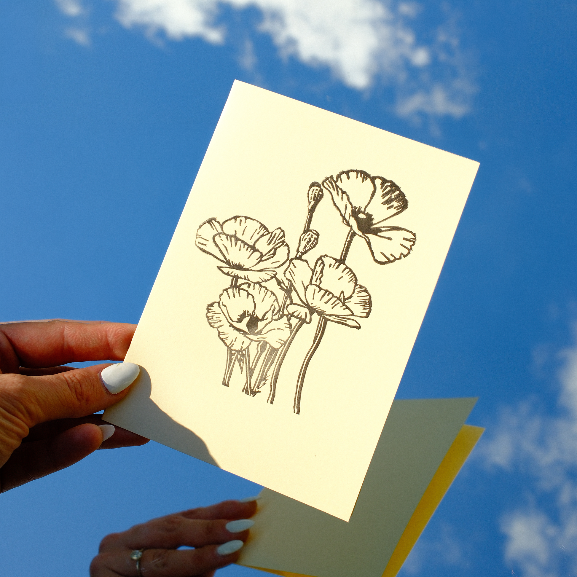 Blank Floral Greeting Card